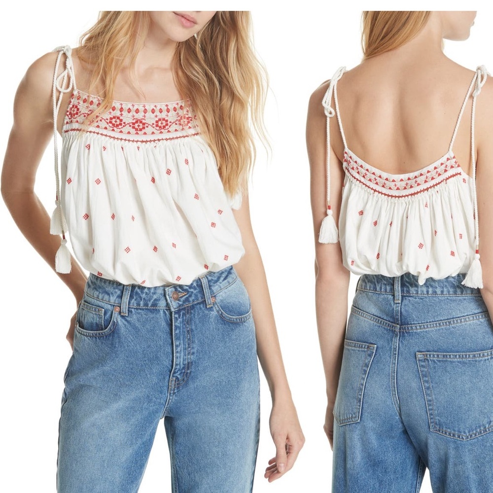 Free People Eternal Love Embroidered Tank top